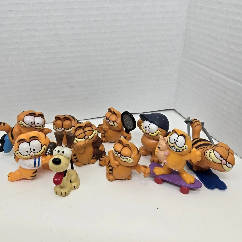 Lot of 10 Vintage 1978-1981 Garfield PVC Figures Prod Of ‎ Hong Kong & China 2